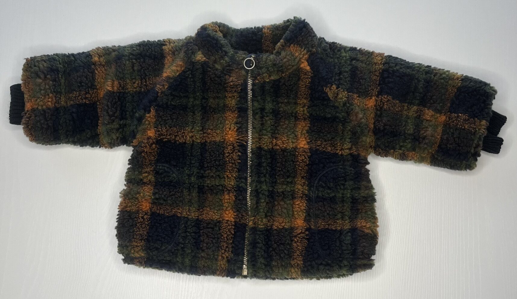 giacca pile bambina, giacca scozzese autunno inverno, giacca zip calda per bambini.