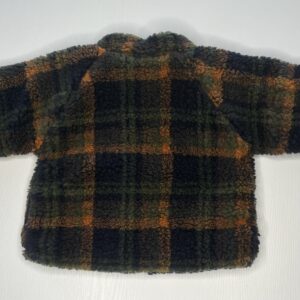 giacca pile bambina, giacca scozzese autunno inverno, giacca zip calda per bambini.
