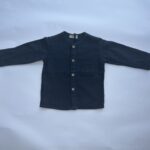 camicia blu bambino, camicia cotone maniche lunghe, abbigliamento naturale bambini.
